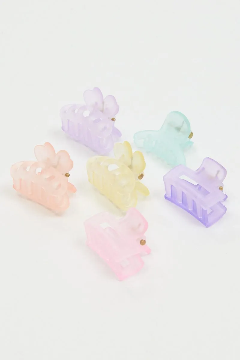 Multi 9 Pack Mixed and Matched Claw Clips