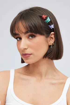 Multi 9 pack Multi Butterfly Claw Clips