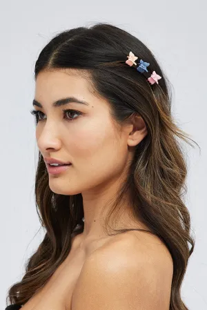 Multi 9 pack Multi Butterfly Claw Clips