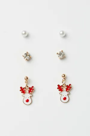 Multi Christmas Earrings Set