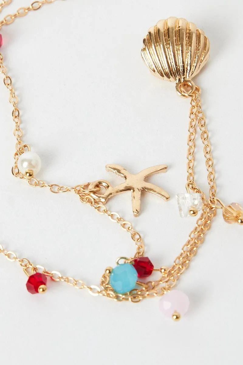 Multi Shell and Starfish Belly Chain