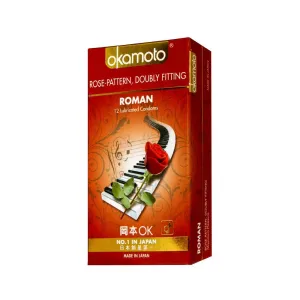 Okamoto - Roman Rose Pattern Condoms