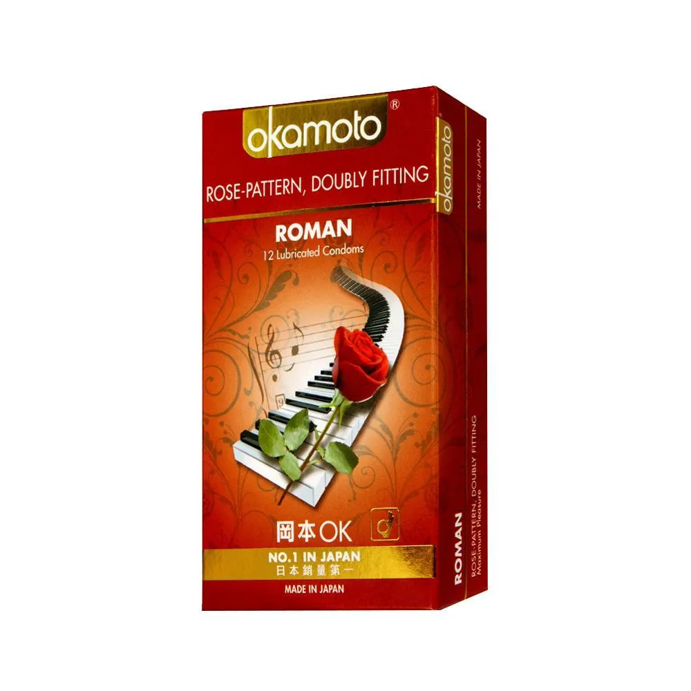 Okamoto - Roman Rose Pattern Condoms