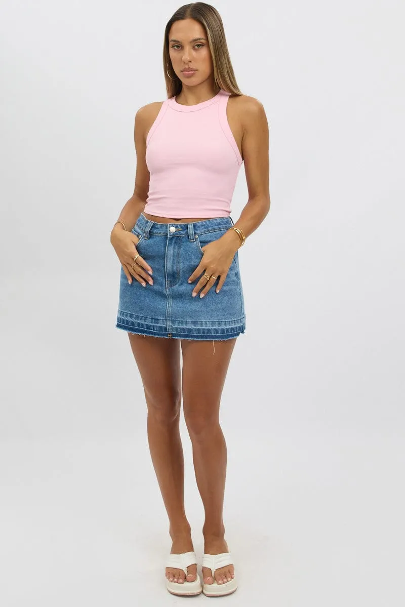 Pink Tank Top Rib
