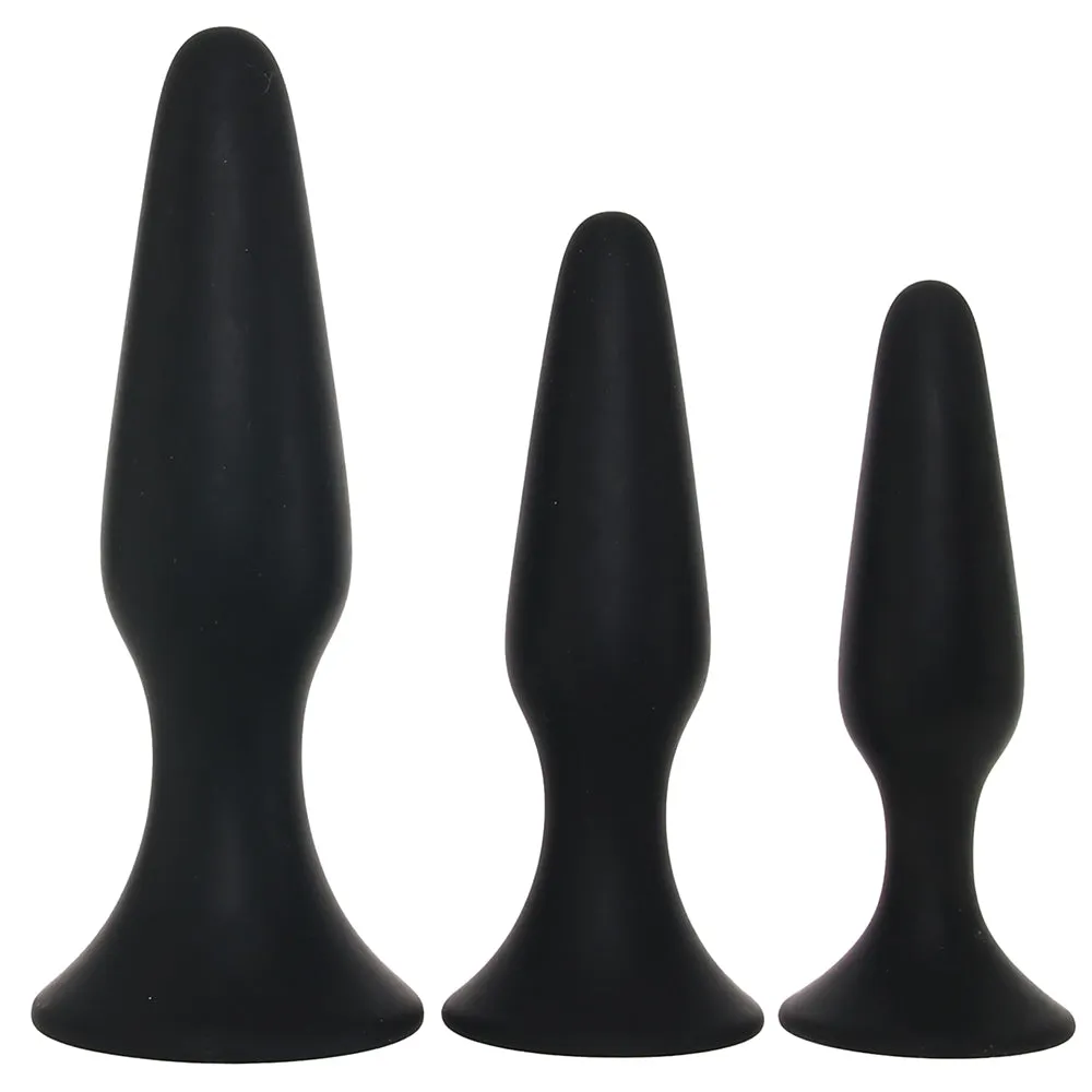 PinkCherry Silicone Anal Trainer Kit in Black