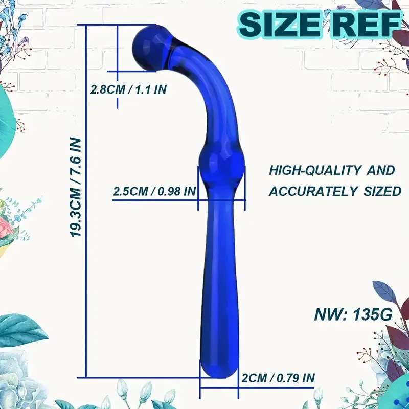Premium Glass G-Spot Wand 7.6 Anal Prostate Massager Adult Sex Toy
