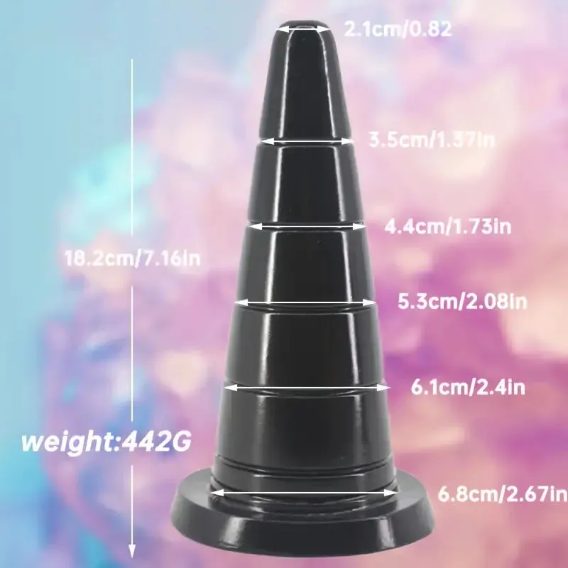 Realistic Anal Plug Lighthouse Pointed Hat Shape Suitable For Couples