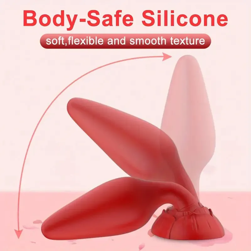 Silicone Anal Plug Training Kit With Base Long-Term Wearable Butt Plug