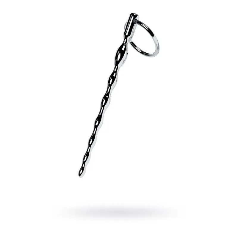 Silver Metal Braided Urethral Plug w Replaceable Ring