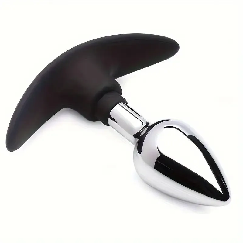 Small Medium Large Size Metal Anal Butt Plug Silicone Wearable Butt Plug