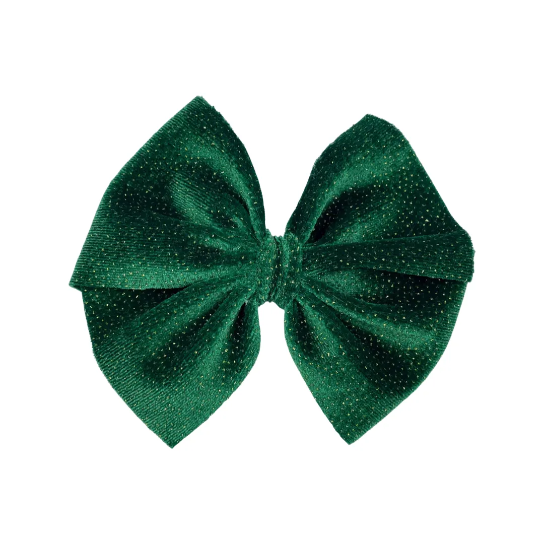 Sparkling Green Velvet Butterfly and Dainty