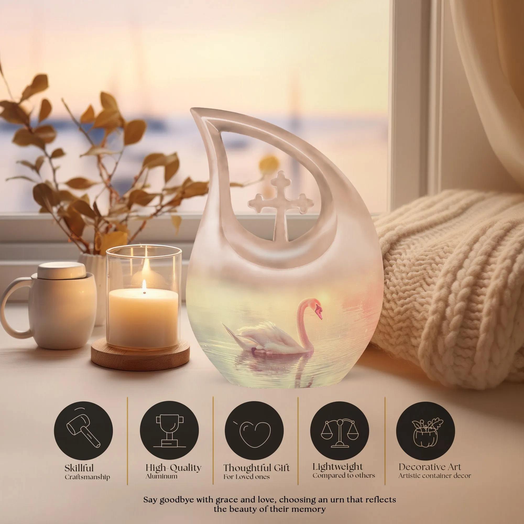Swan Urn : Affordable Memorial Keepsake For Cherished Memories