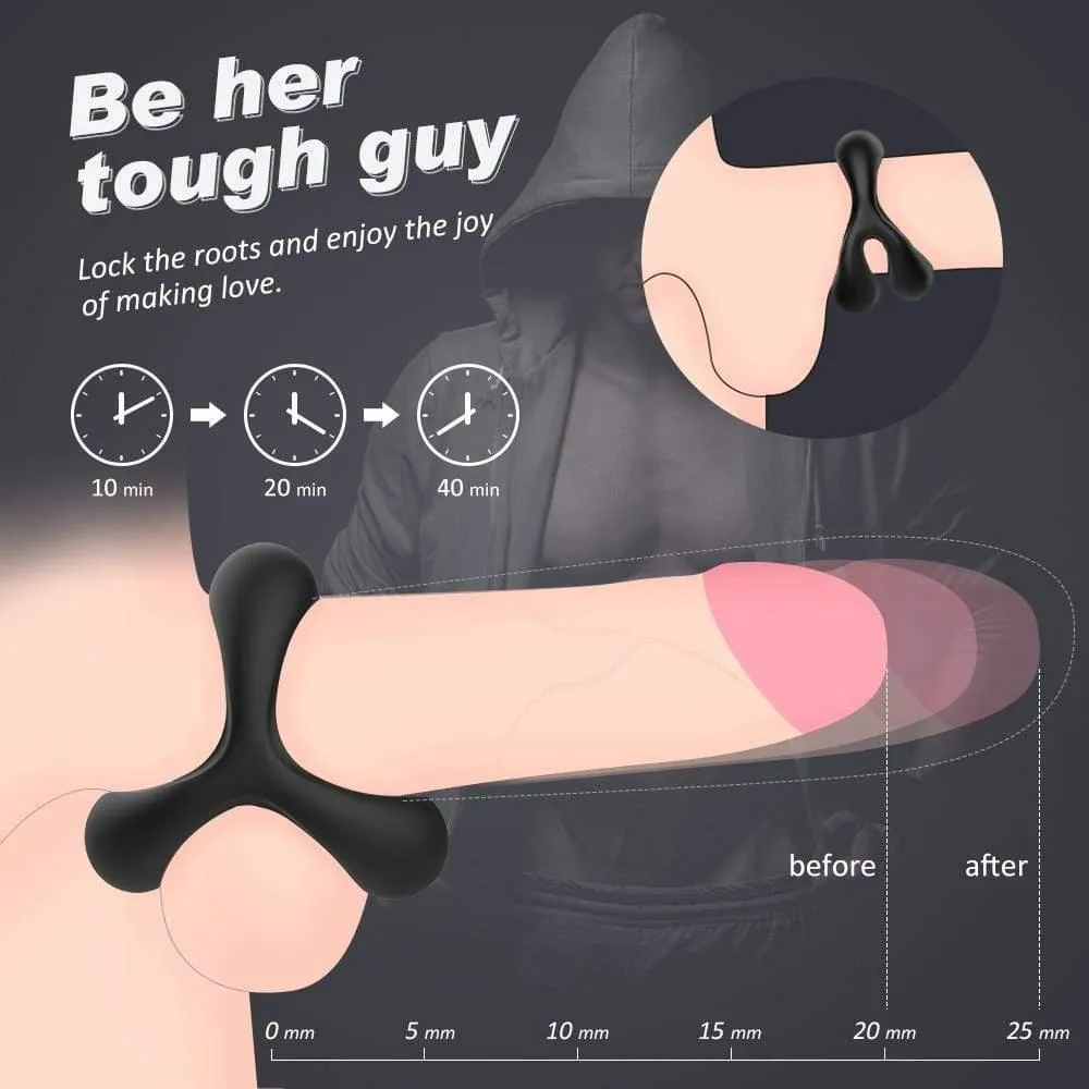 TRIANGLE 1.14 Inch Silicone Penis Ring for Erection Enhancing