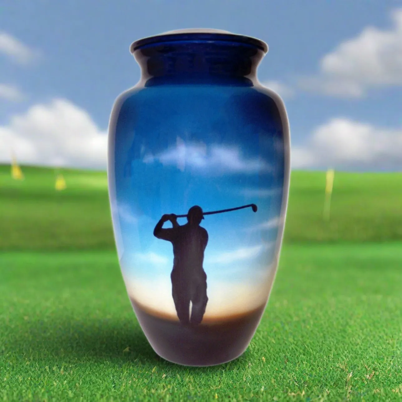 Urn for Golfer | INVENTORY REDUCTION, was $179 Now $99 |  Perfect Swing,, Cremation Urn