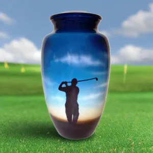 Urn for Golfer | INVENTORY REDUCTION, was $179 Now $99 |  Perfect Swing,, Cremation Urn