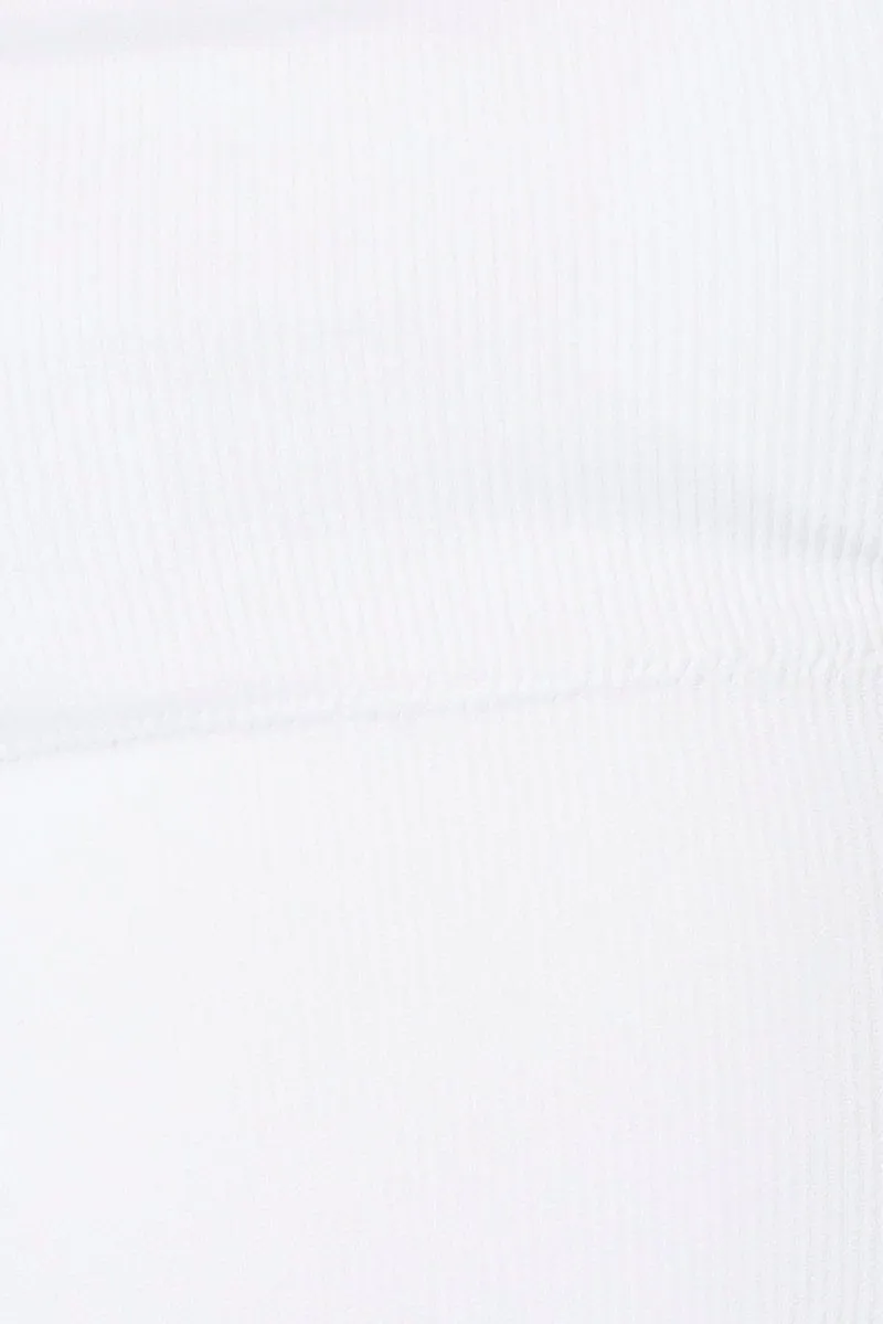 White Bralette Round Neck Seamless
