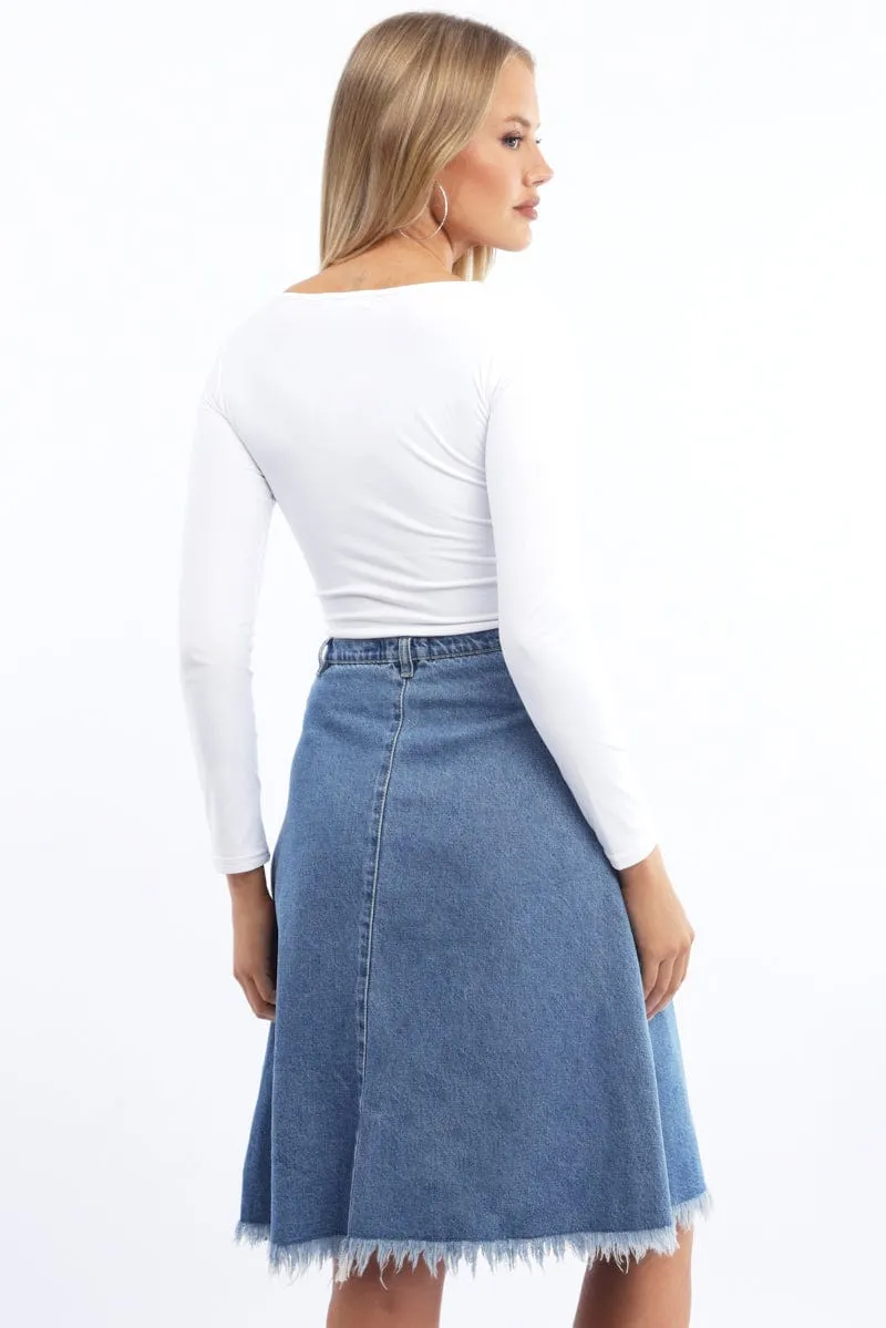 White Supersoft Fleece Top Long Sleeve