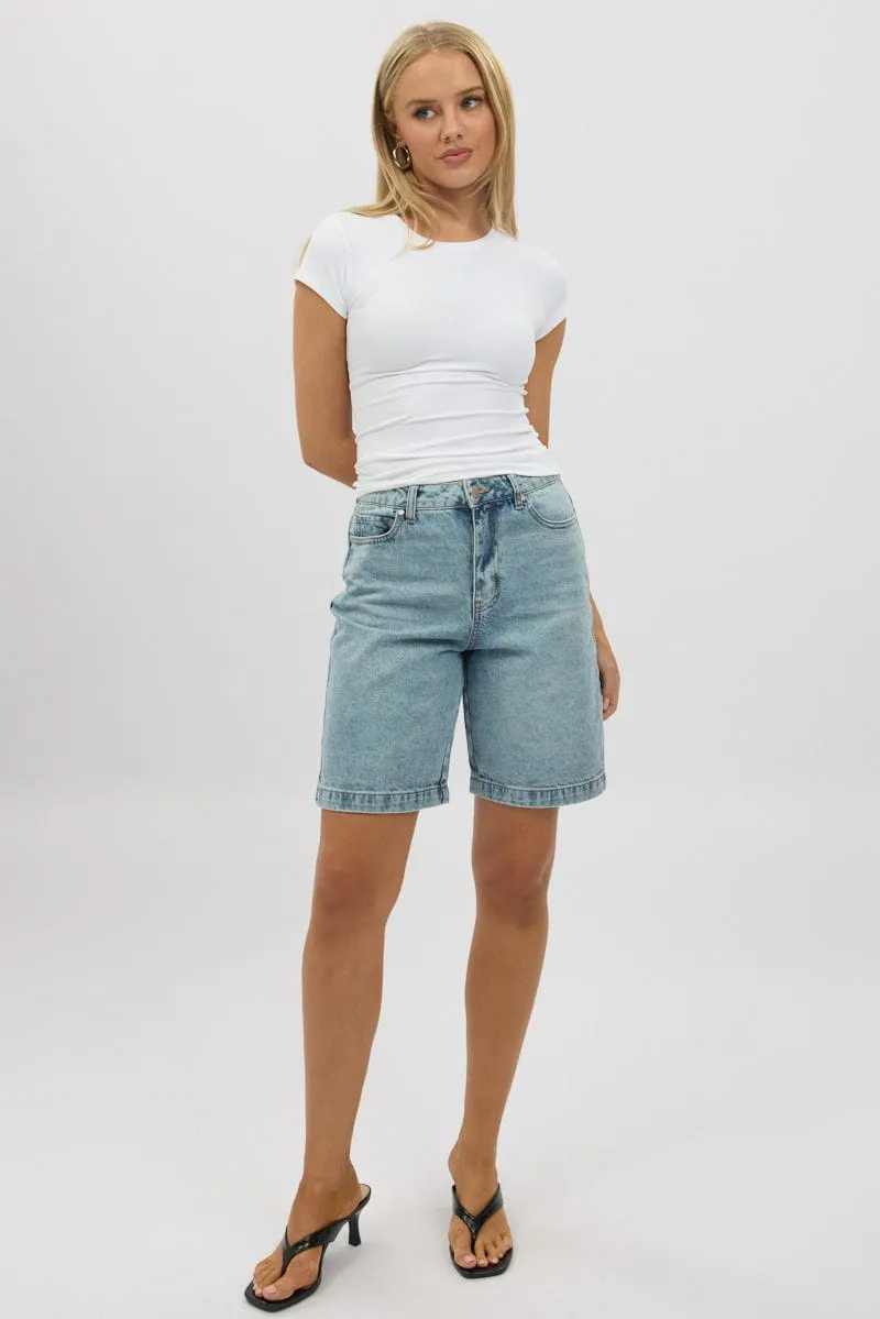 White T-Shirt Cap Sleeve Supersoft