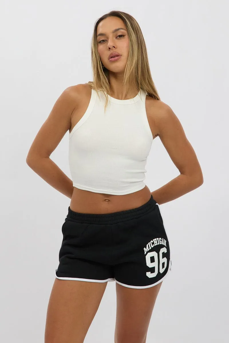 White Tank Top Rib